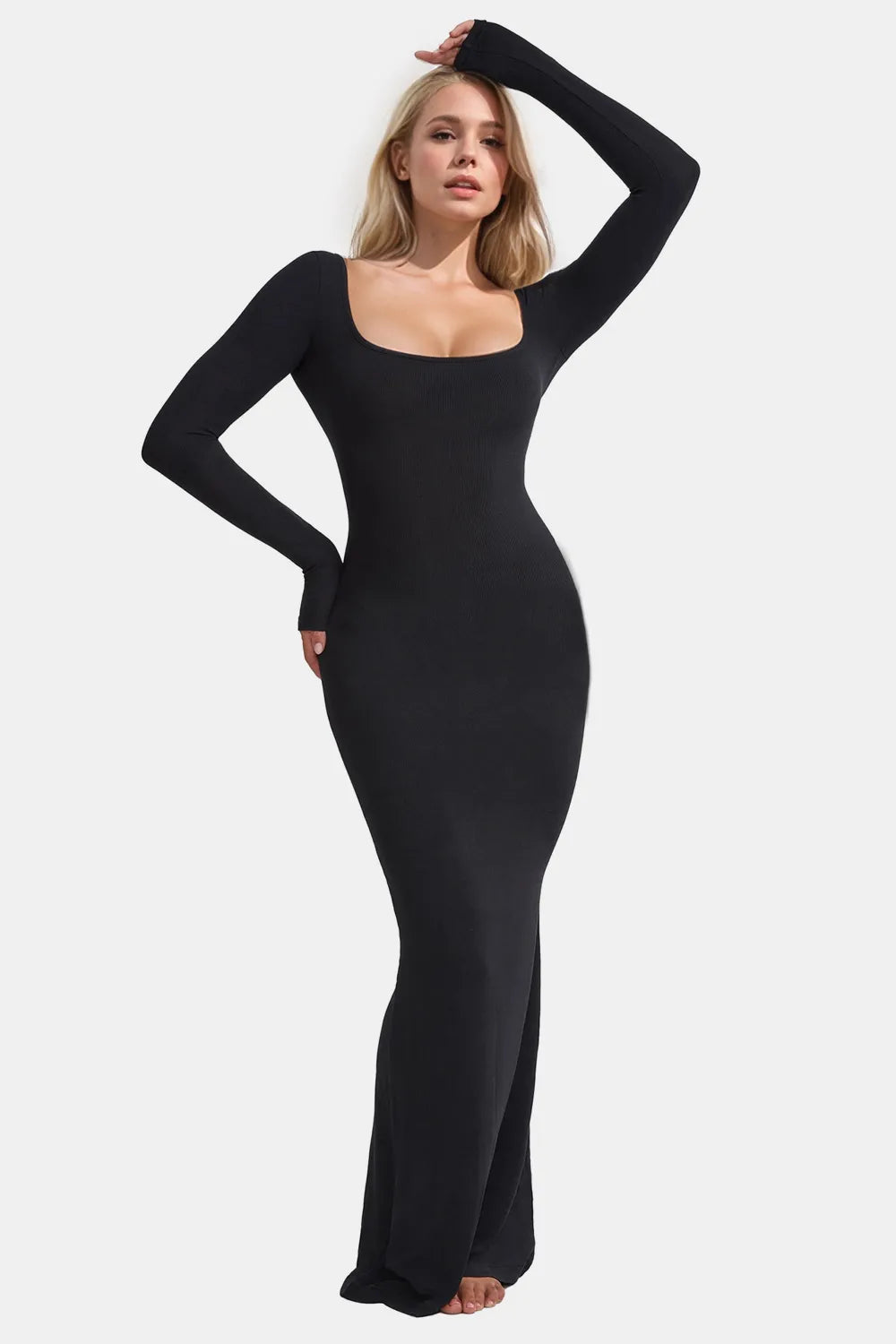 Shapewear dress with lined interior for enhanced support