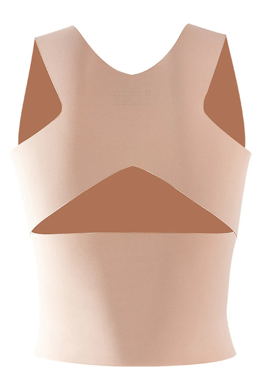 Tank top with scoop neck and subtle shaping details